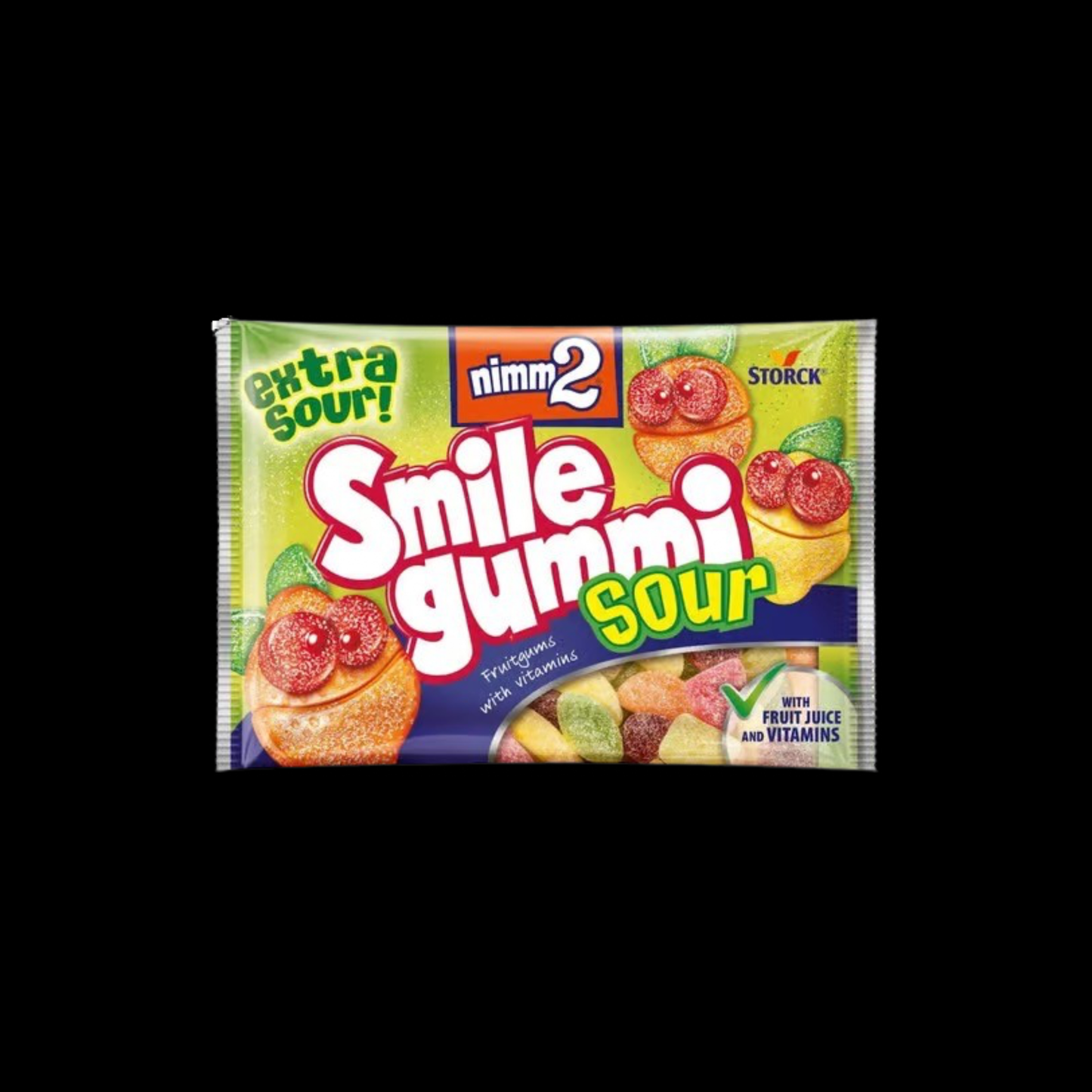 nimm2 Smile Sour – Kyselé ovocné želé bonbony s vitamíny 90 g