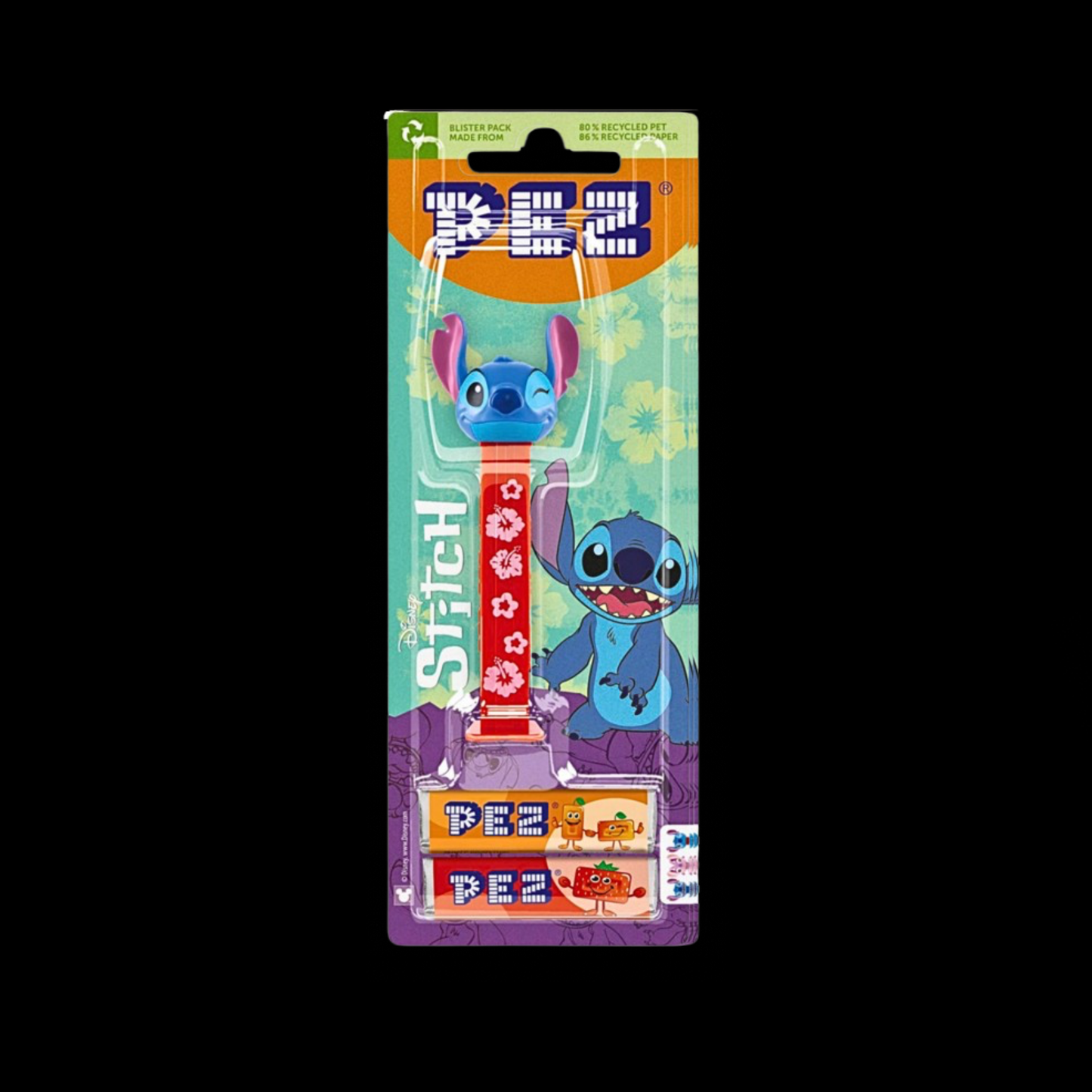 PEZ Stitch modročervený + 2 ovocné PEZ náplně
