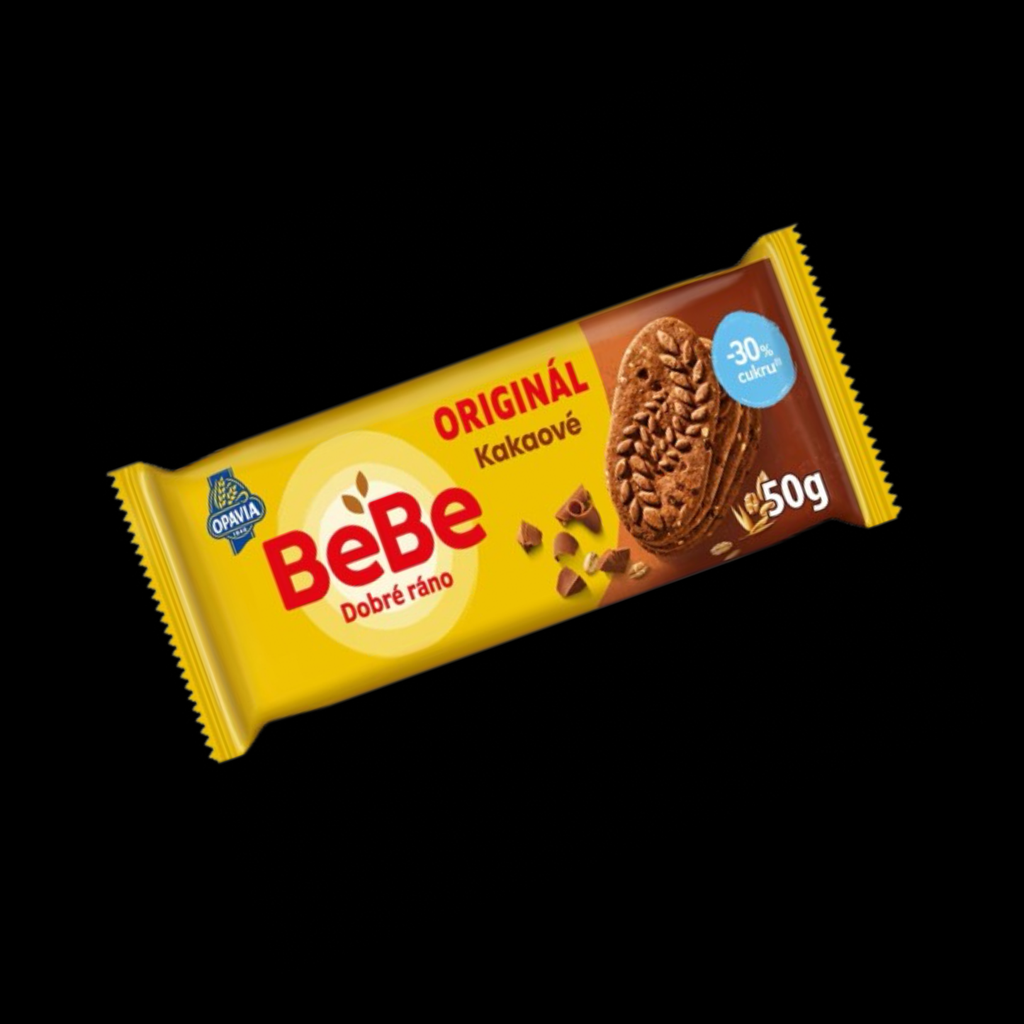 Opavia BeBe Dobré Ráno kakaové s kousky čokolády 50g – cereální sušenky