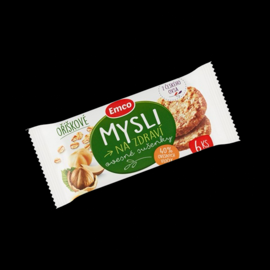 Emco Mysli na Zdraví Ovesné sušenky Oříškové 60 g