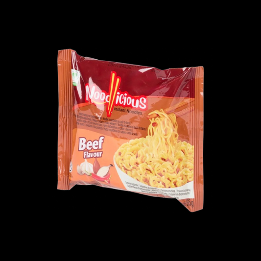 Instantní nudle Noodlicious Hovězí maso – výrazná hovězí polévka