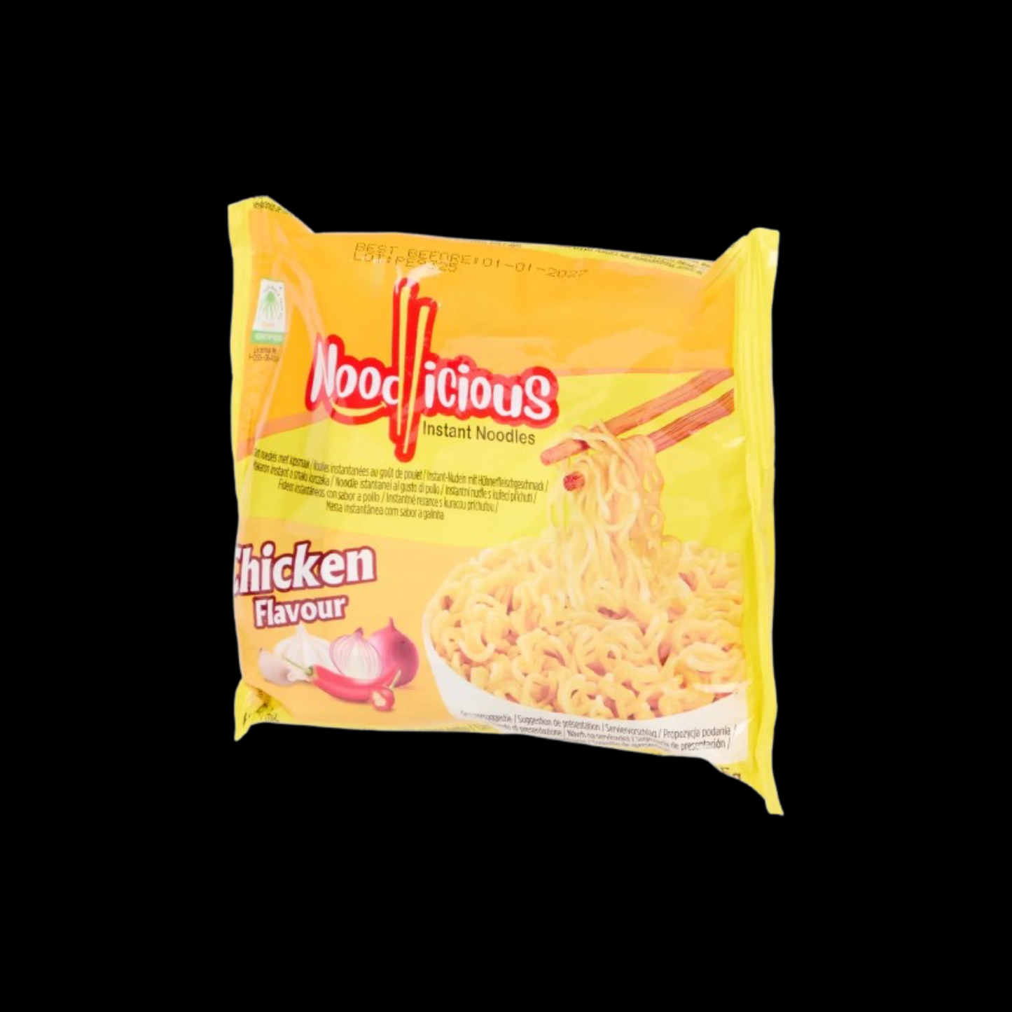 Instantní nudle Noodlicious Kuřecí maso – klasická kuřecí polévka