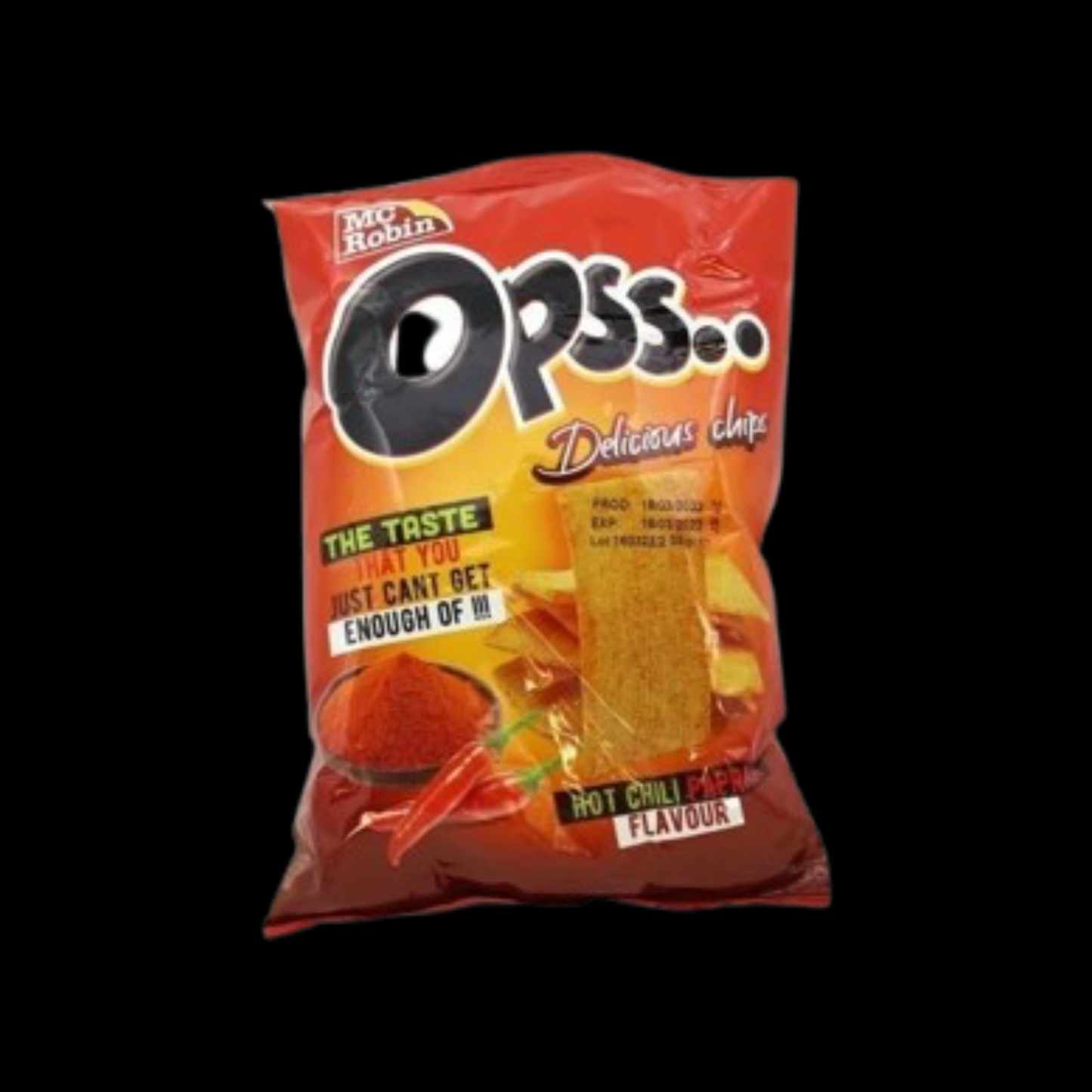 MC Robin Ops's Delicious Chips Hot Chili Paprika Flavour
