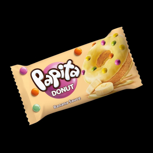 Papita Donut Banana Sauce – donutová pochoutka s banánovou polevou